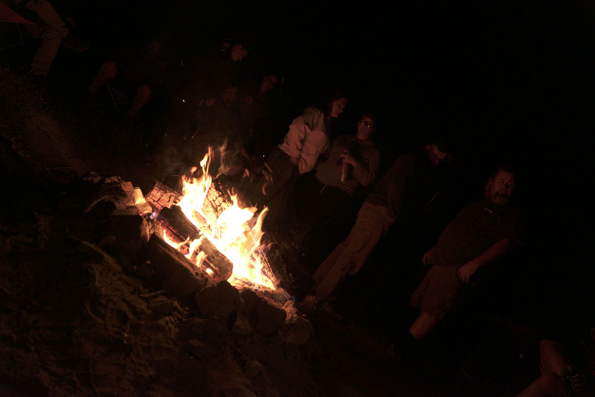 Gathered around the campfire