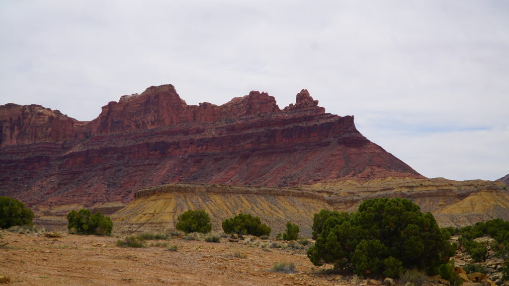 Sharp rocky peaks in the desert