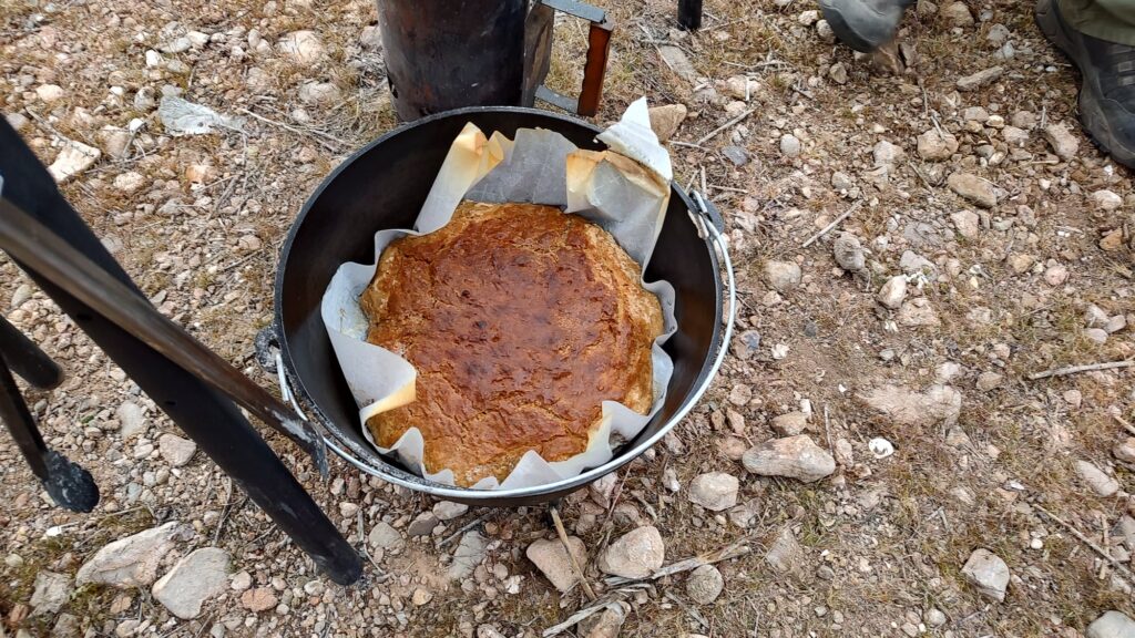 Homemade bread at the camp site!