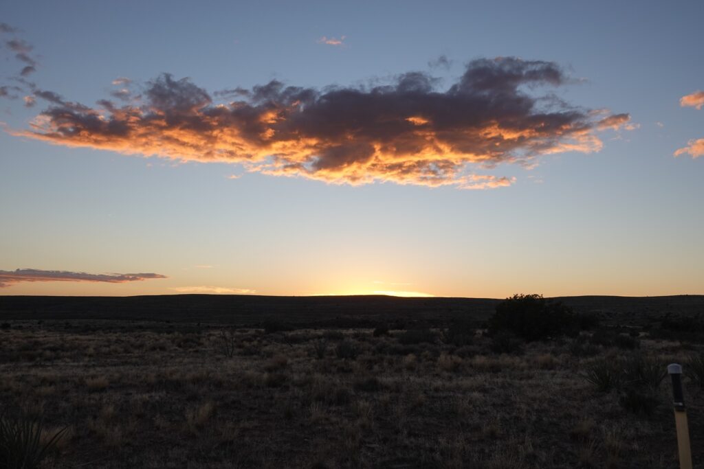 Grand Gulch Mine airstrip sunset